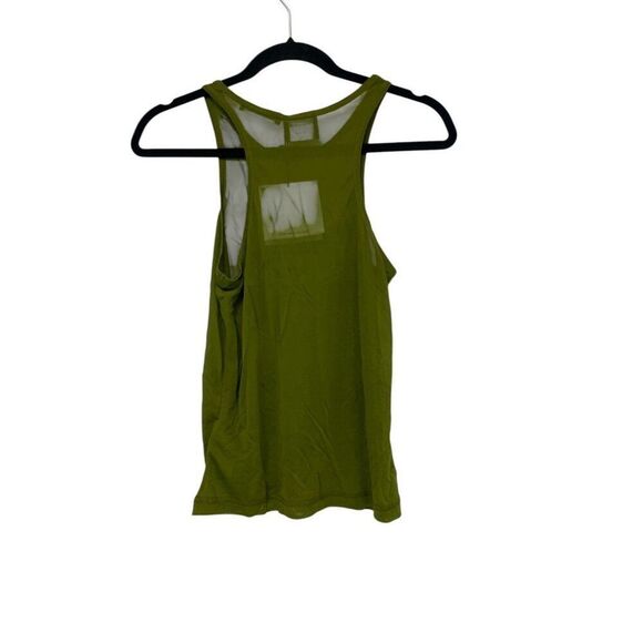 Massimo Dutti STUDIO Womens Silk Tank Top Shirt S Green Semi-Sheer 9429/952 NWT - Picture 3 of 8